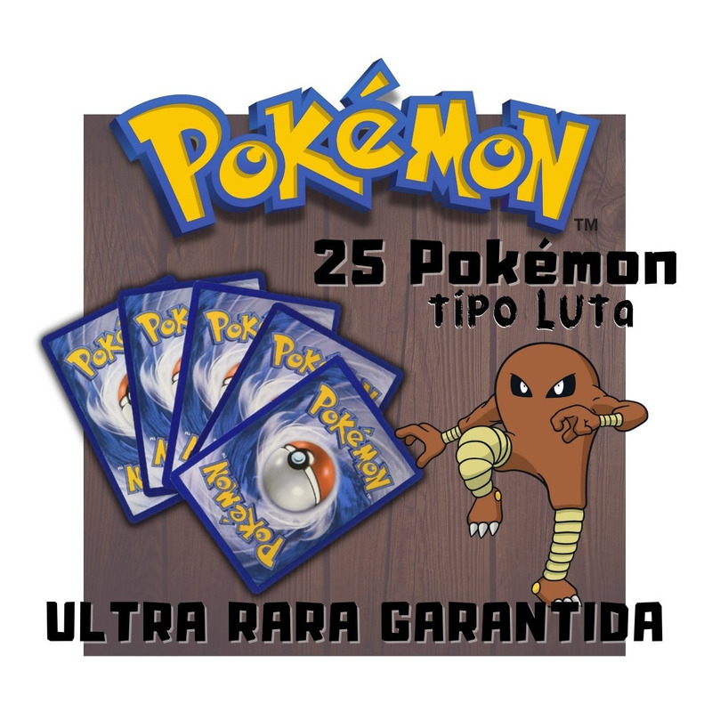 Booster Pacote de Cartas Pokémon com Ultra Rara (V ou GX) Garantida só Pokémon  Lutador
