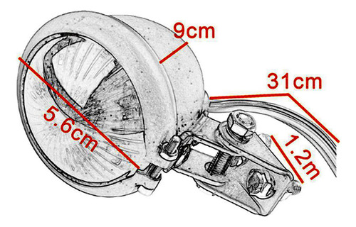 5 Luces Led Rojas De 12 V, Ajustables, Estilo Cafe Racer, Co Foto 3