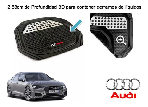 Tapetes 4 Piezas Bandeja 3d Logo Audi A6 R6 Rs6 2018 A 2023 Foto 7