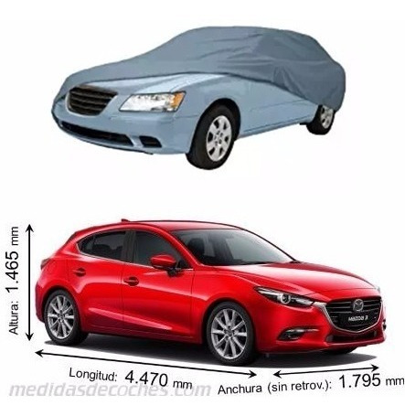 Funda Cubierta Protectora 100% Impermeable Mazda 3 Hatchback Foto 2