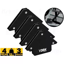 Esquadro Magnético Para Soldador 12kg Kit 4 Peças Super Tork