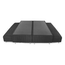 Box Queen Duas Cama Auxiliar Bicama De Mola Bonnel 158x198 Cor Preto