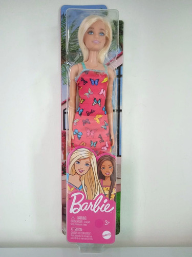 Barbie Muñeca Básica Con Vestido Rubia
