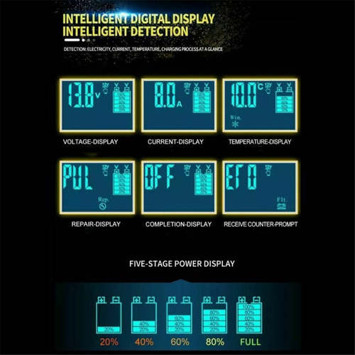 Cargador De Batera Inteligente M 12/24 V, 8 A, 150 Ah, Bate Foto 7