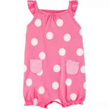 Romper Carters Macacão Curto Banho De Sol Rn-24m Menina