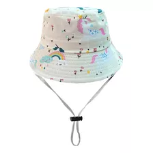 Chapéu Bucket Infantil Bebê Unicórnio Com Cordinha Regula