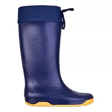 Bota De Lluvia Náutica Marine Calfor Cuello Cordon