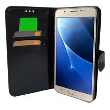 Capa P/ Galaxy J5 2016 Metal Celular Carteira + Pvidro 3d