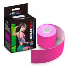 Bandagem Elástica Funcional Adesiva Kelogel Premium 1un Cor Rosa