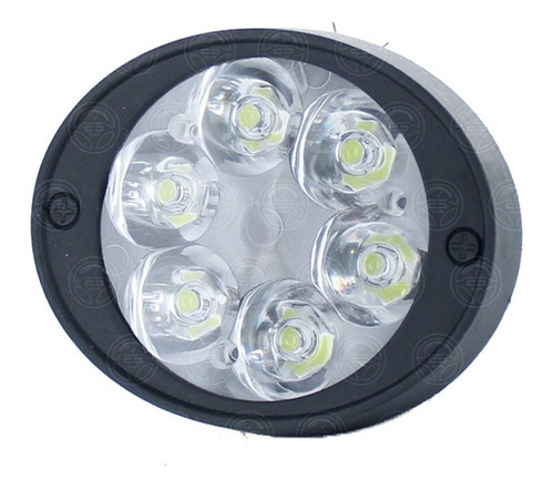 Par Faros 6 Leds Ovalado Auxiliares Base Moto Fija Estrobo F Foto 5