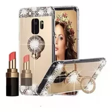 Funda Brillos Strass Ring Aro iPhone X Xs Dorado