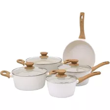 Jogo De Panelas De Cozinha Mimo Style Cook Style Marmol Com 5 Peças Mármol Branco