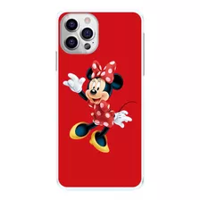 Capinha Minnie Fundo Vermelho Vestido Capa De Celular