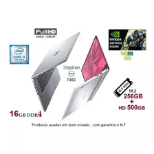 Notebook Dell Gamer I5 7ª Ger /16gb /ssd128+1 Tb/ C/garantia