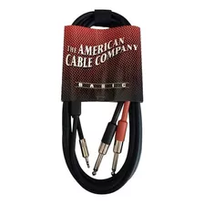 Cable Plug De 1 Mini Plug 3.5 Macho A 2 Plug Hembras American Cable Yp2ts10 Negro De 3m