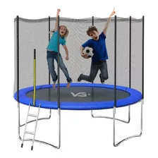 Pula Pula Cama Elástica Trampolim 183 Cm Rede Redondo Vg+ Lona De Salto Preto Proteção De Molas Azul