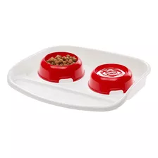 Ferplast® Lindo Maxi Bandeja De Plastico Con 2 Platos