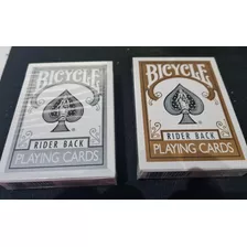 Pack 2 Barajas Bicycle Silver Gold Rider Back Magia Juego 