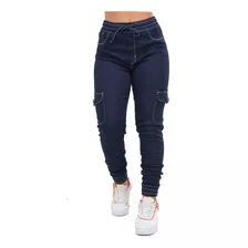 Calça Jogger Feminina Jeans Premium Cintura Alta Modeladora.