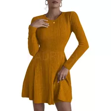 Vestido Corto Acampanado Otoño Invierno Juvenil 