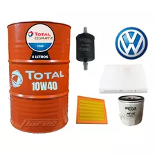 Cambio De Aceite Total 10w40 + Kit Filtro Vw Suran -fox 1,6