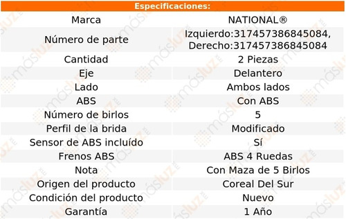 2- Mazas Delanteras Con Abs Ion 2003/2007 National Foto 6