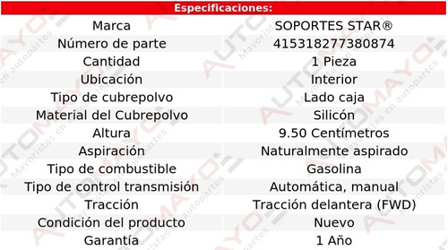 Cubrepolvo Lado Caja Silicn Int Clio 1.6l 4 Cil 02-08 Foto 2