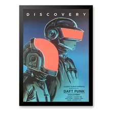 Quadro Decorativo Daft Punk Discovery Arte Moldurada