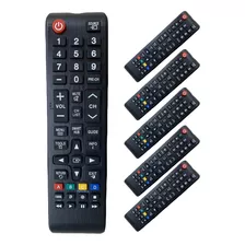 Kit 5 Controle Compatível Tv Samsung Smart Hub Atacado