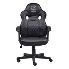 Cadeira De Escritório Pcyes Mad Racer Sti Master Gamer Ergonômica Full Black Com Estofado De Mesh