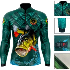 Camisa Camiseta De Pesca Adulto E Infantil Com Proteção Uv50