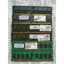 Lote 6 Memorias Ram 1gb 667mhz Ddr2 Pc4200