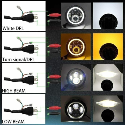 Faro Led 7 H4 Angel Eye Escarabajo Combi Jeep Wrangler 2 Foto 7