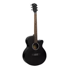 Guitarra Electroacústica Bamboo Stage Negra 40 Con Funda Color Negro Material Del Diapasón Nogal Orientación De La Mano Diestro