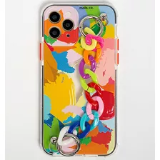 Capa Capinha Case Com Corrente Colorida Luxo Para iPhone