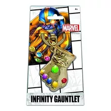 Monograma Marvel Infinity Guantelete Llavero Estaño Oro.