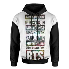 Blusa Moletom 3d Full Bts Integrantes Kpop Bangtan Boys