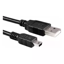 Cable Usb Para Mini Usb De 5 Pines 2.0, 3,0 Metros, Hasta 480 Mbps, Color Negro