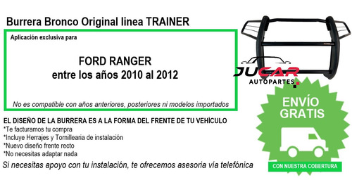 Burrera Bronco Original 4x4 Ford Ranger 2010-2012 Foto 8