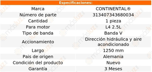 Banda 1250 Mm Acc Shadow L4 2.5l 93/94 Continental D/h, A/a Foto 4