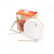 Kit Instrumentos Musicales Percusion Tambor Eco Y Triangulo