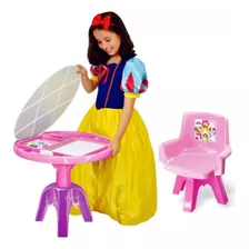 Conjunto Mesa Com Cadeira Infantil Princesas 