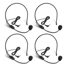 Boao Micrófono De 4 Piezas Para Auriculares, Brazo Flexible 