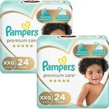 Kit 2 Pacotes Fralda Pampers Premium Care Mega Todos Tamanho