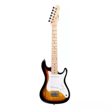 Guitarra Elétrica Infantil Vogga Vcg120n Yellow Sunburst Com Diapasão De Bordo