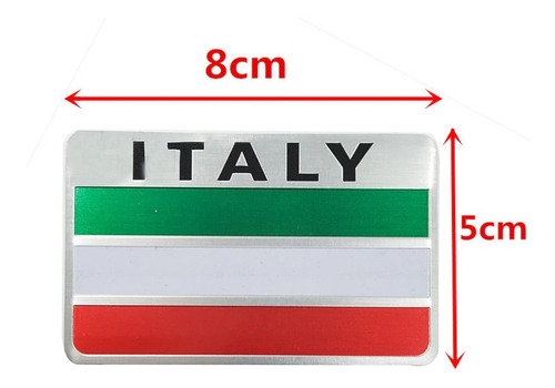 Emblema Metlico Bandera Italia Auto Fiat Ferrari Moto Vespa Foto 6