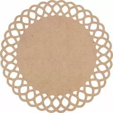 Suplat, Sousplat, Suplá, C/ Bordas Madeira Mdf 35cm - 10 Und