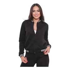 Jaqueta Manga Longa Bomber Blusa Feminina Com Ziper Full