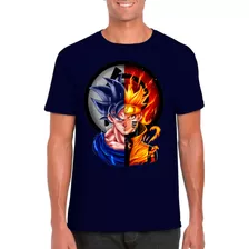Camiseta Remera Algodon Dragon Ball Naruto En Vario Colores 