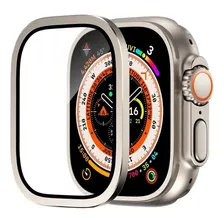 Vidrio Templado Apple Watch Ultra Marco Aleación De Titaneo